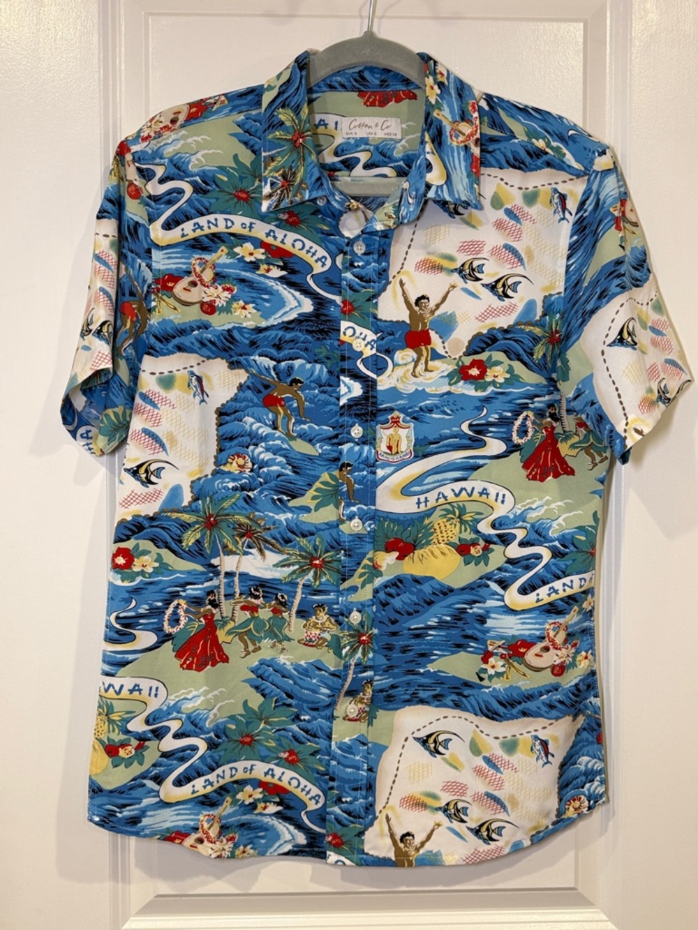 Men's Blue Hawaiian Aloha Shirt